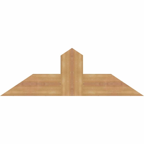 Ekena Millwork Portland Smooth Timber Gable Bracket, Western Red Cedar, 36"W x 12"H x 3 1/2"D x 5 1/2"F, 8/12 Pitch GBW036X12X0406POR00SWR - main
